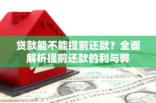 商城贷款能不能提前还款？全面解析提前还款的利与弊